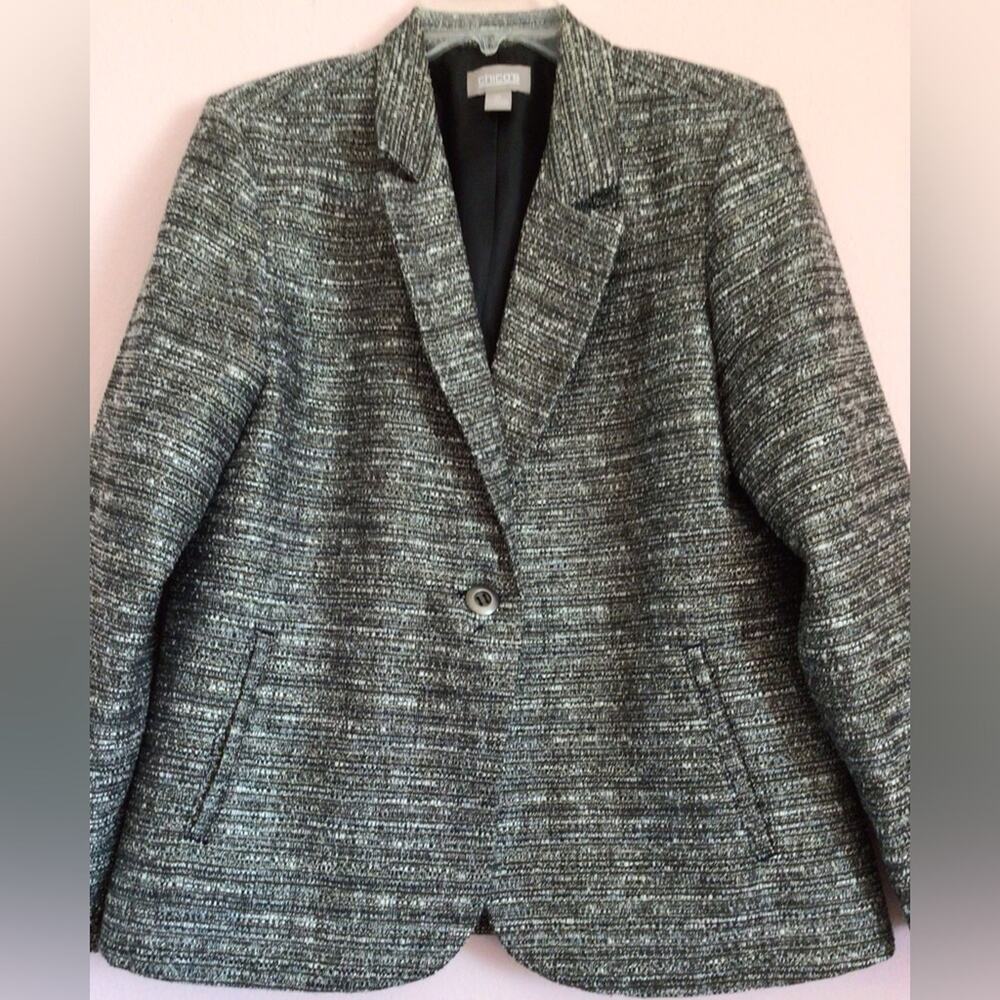 Chico’s blazer jacket one button size Large